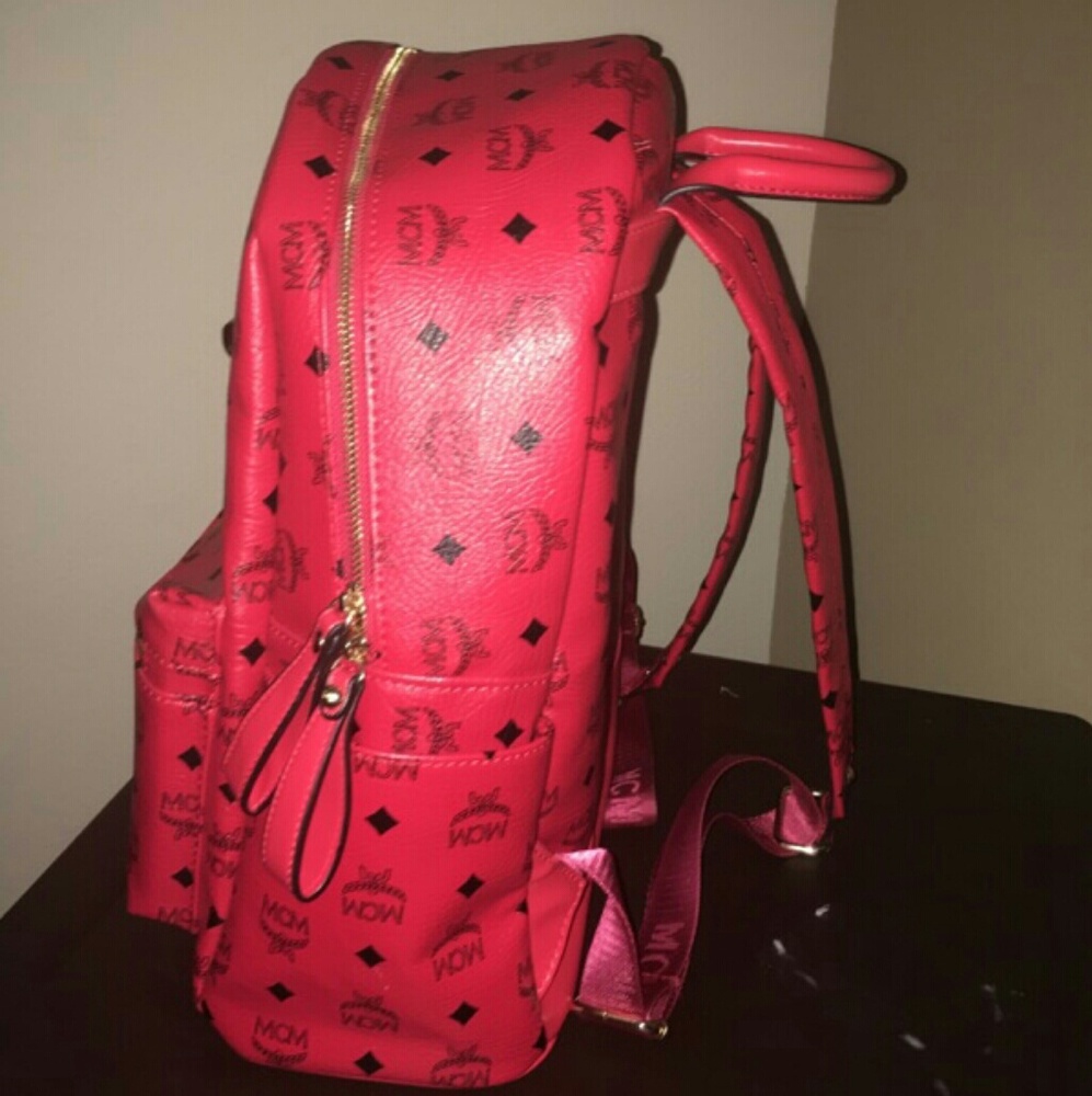 MCM Red Backpack (Authentic) - Picture 3 of 7