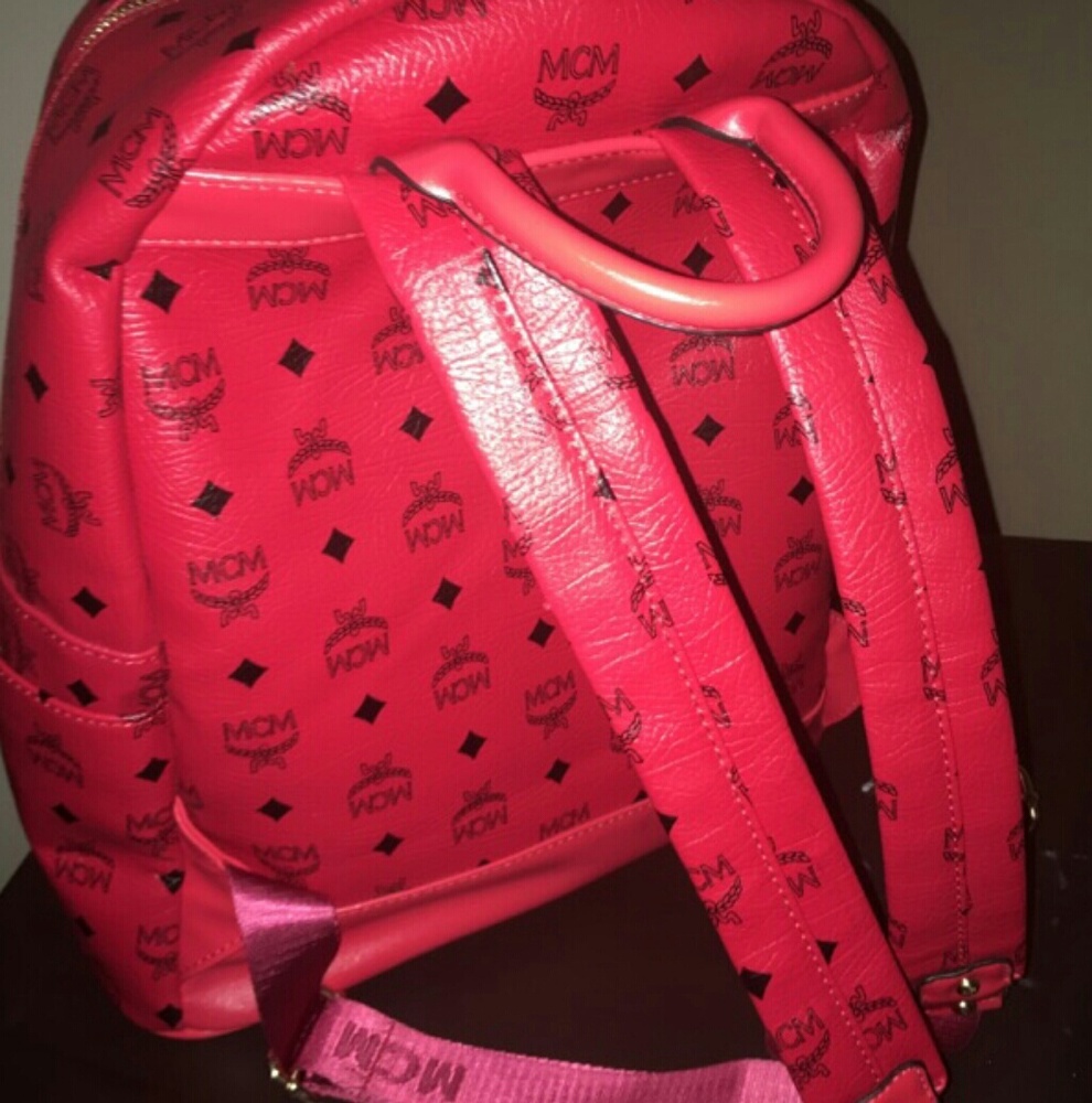 MCM Red Backpack (Authentic) - Picture 4 of 7