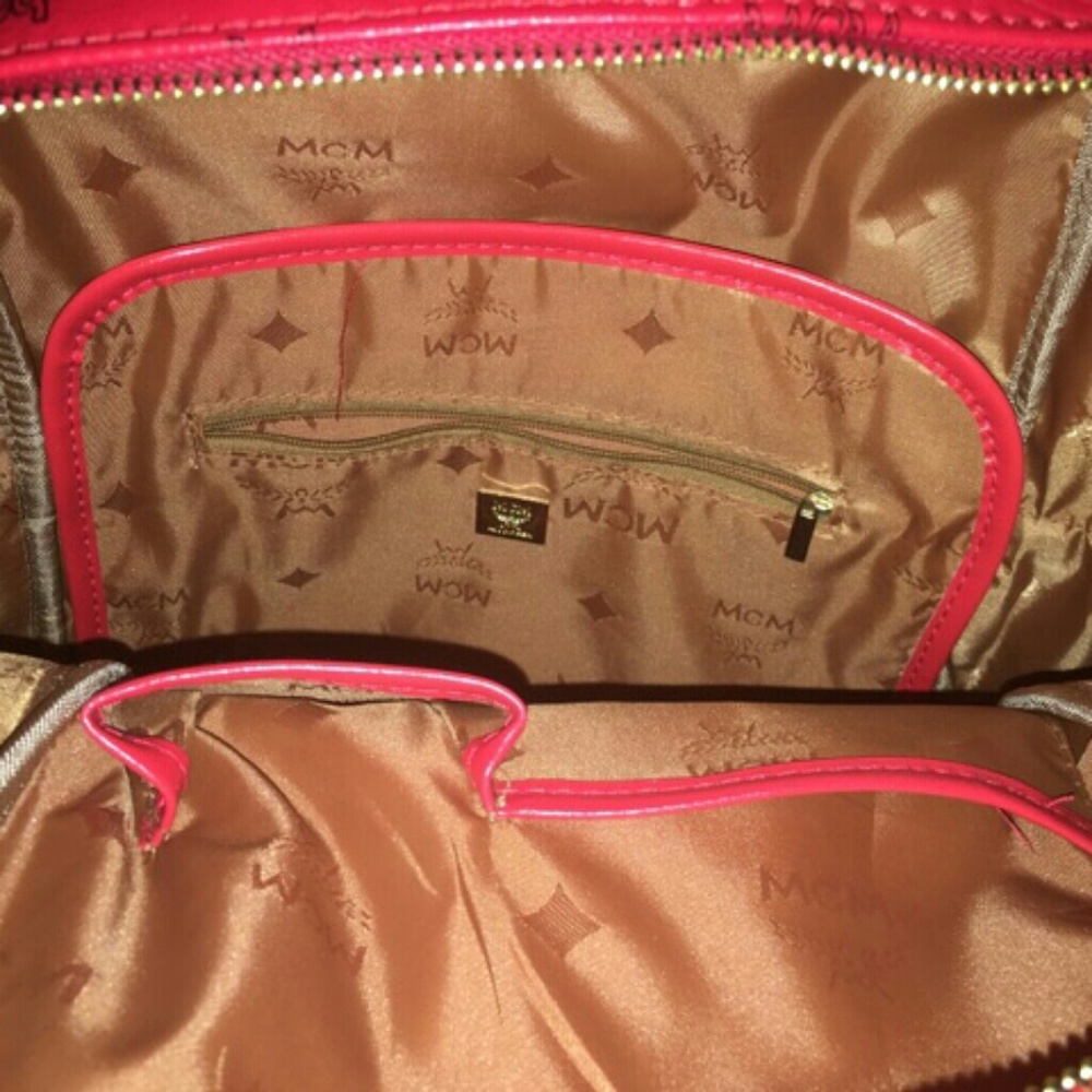 MCM Red Backpack (Authentic) - Picture 5 of 7