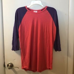 Large lularoe randy pink and blue stripes