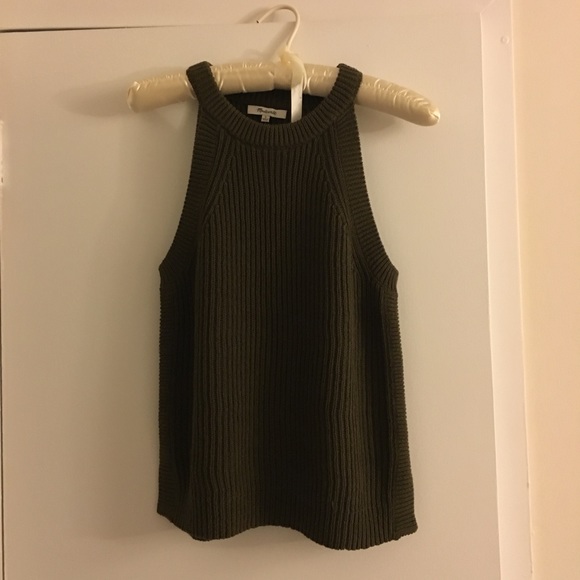 Madewell Tops - Madewell Valley Sweater Tank in Dark Olive, Size S