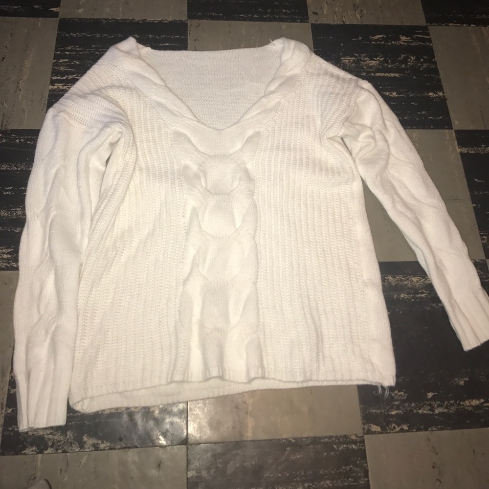Off the shoulder white shirt