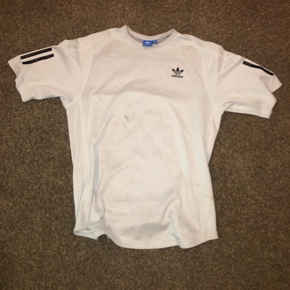 White mesh jersey adidas tshirt