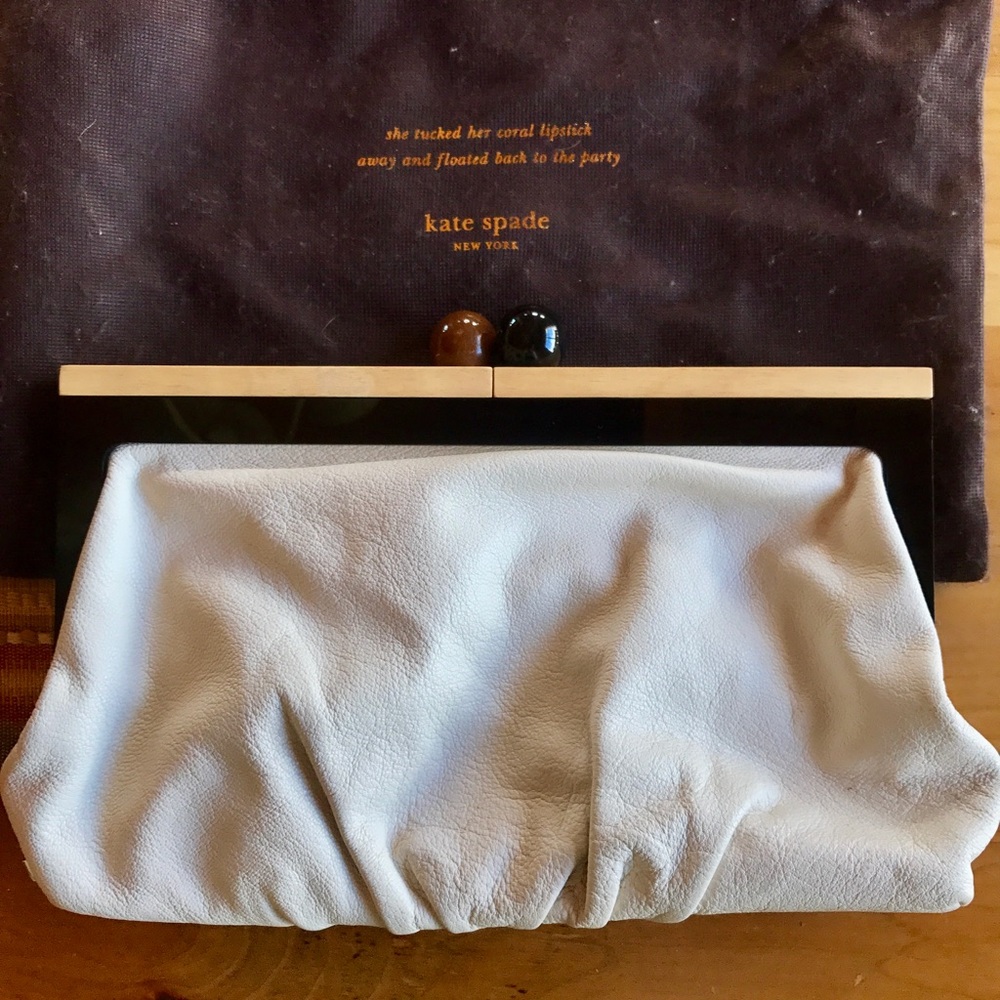 Kate Spade Bixby Frame Leather Clutch - Picture 1 of 8
