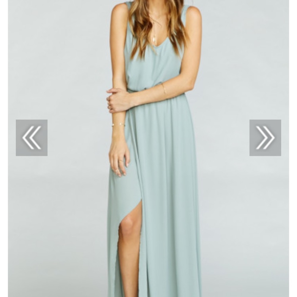 Sage green maxi or bridesmaids dress