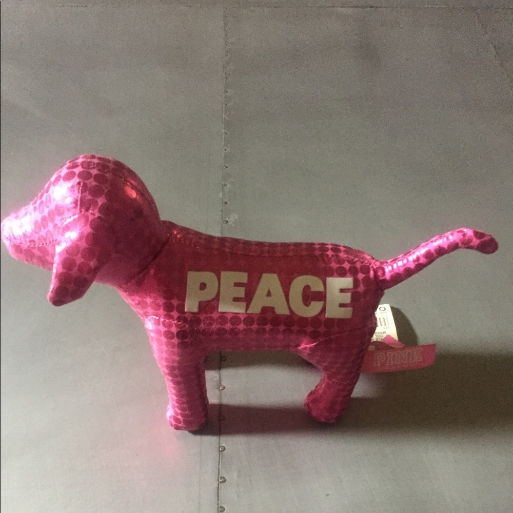 Pink Victoria Secret Peace Puppy NWT