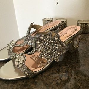 glamorous slip on sandals