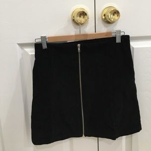 Black Corduroy Zip Up Skirt from Brandy Melville