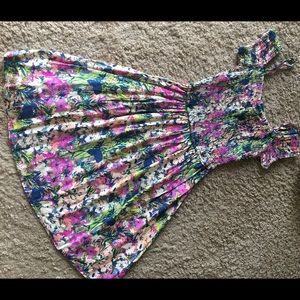 Sweet flower dress with off shoulder straps