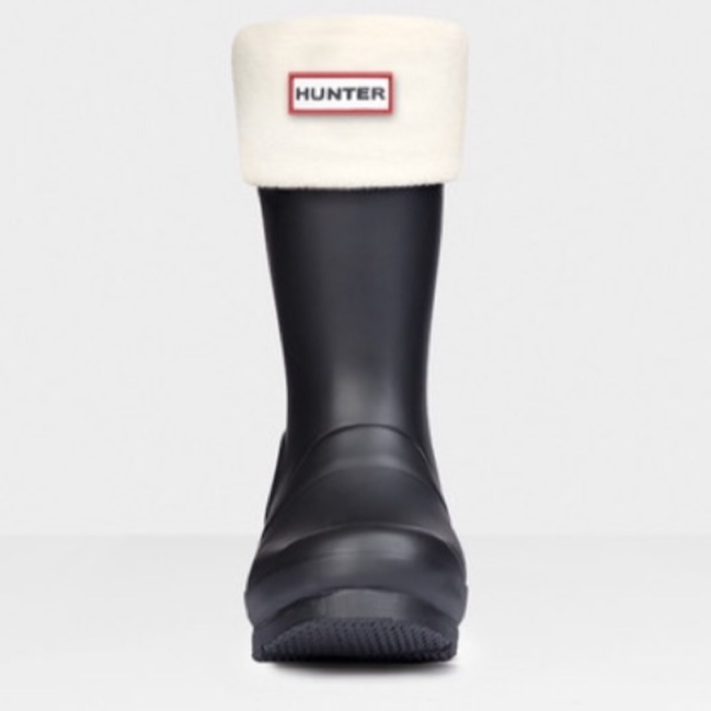 Hunter Short Boot Socks-Cream. Women's Large