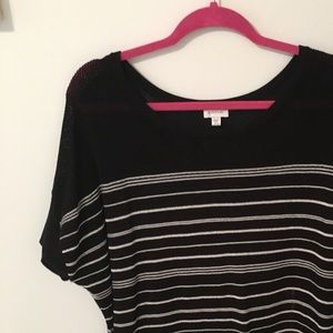 Knit striped shirt