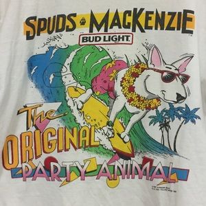 1987 Vintage Spuds MacKenzie Budweiser Tshirt
