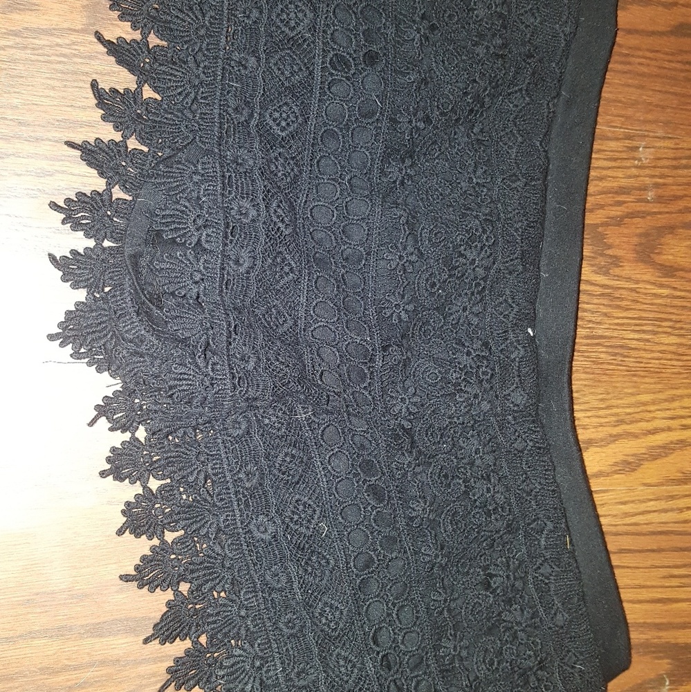 Black lace shorts