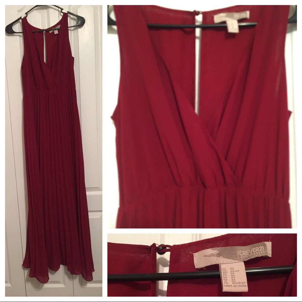 Forever 21 Gorgeous Red Maxi Dress- XS