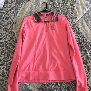 Pink collared sweatshirt
