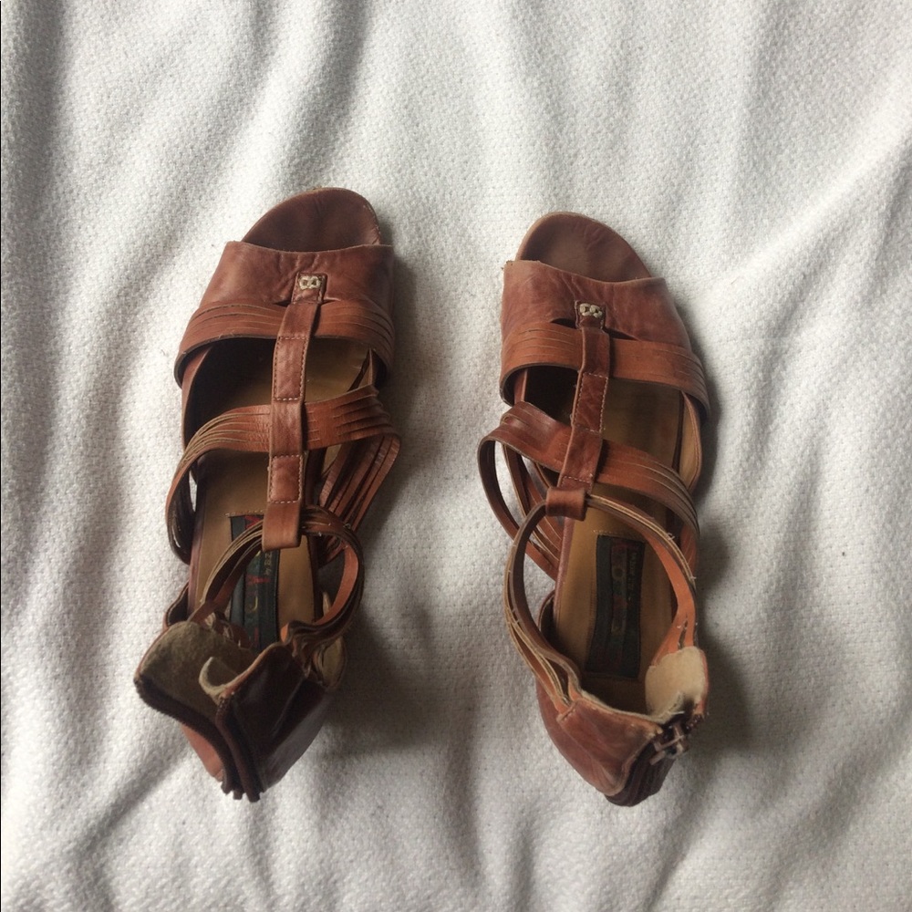 Brown leather sandals