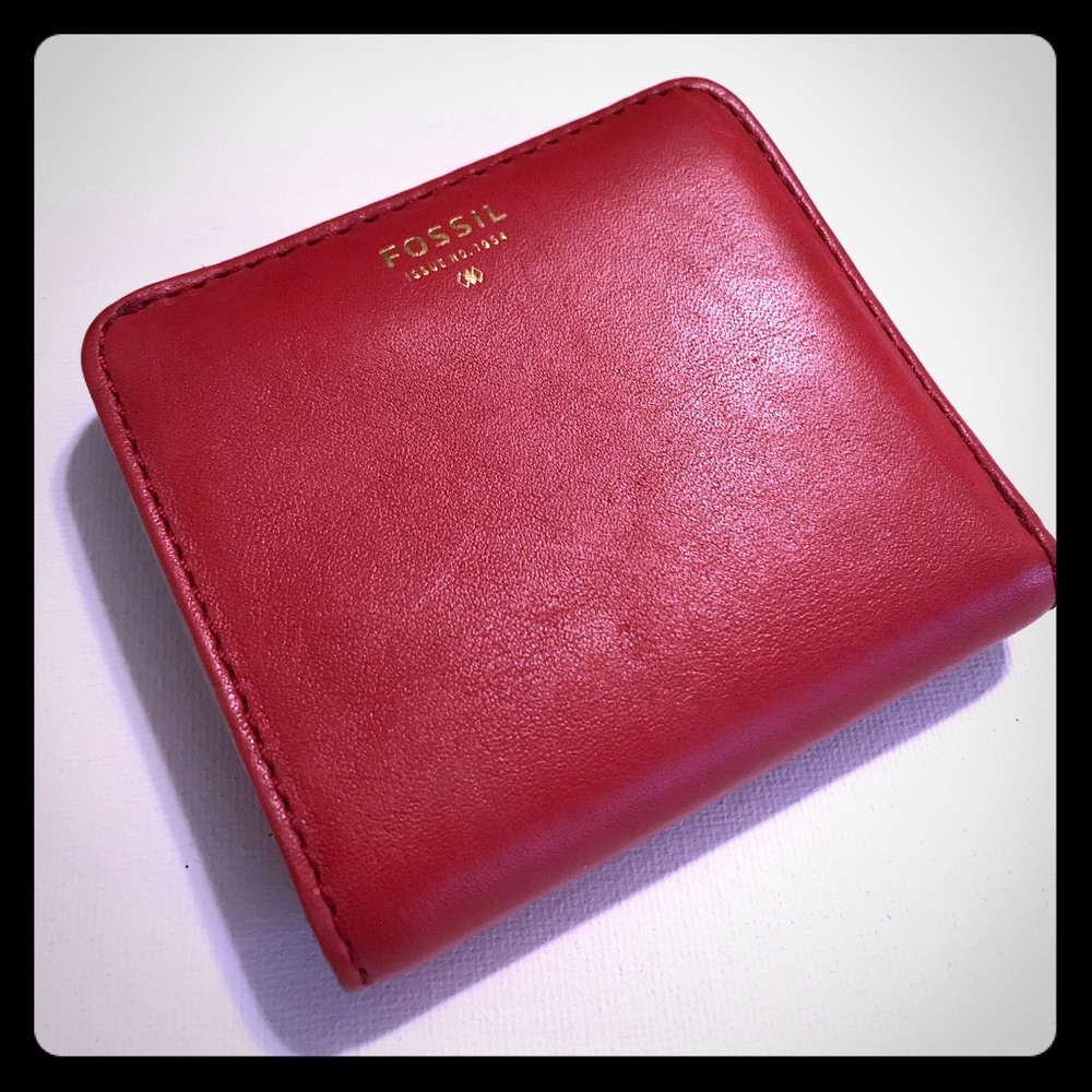 Fossil Mini Wallet - Crimson Red