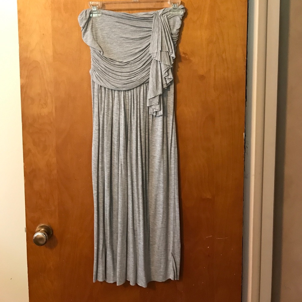 Grey strapless dress j crew excellent condition
