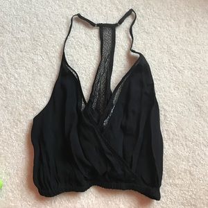 Urban outfitters black crop top