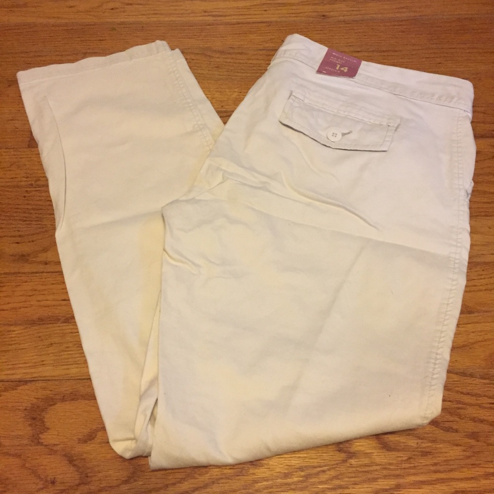 NWT white twill old navy pants