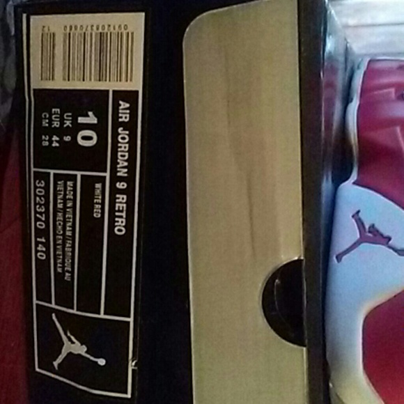 Air jordan retro 9 red & white deadstock - Picture 2 of 4