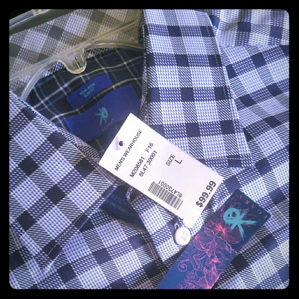 NWT!! Men's EGARA Button Up Dress Shirt!