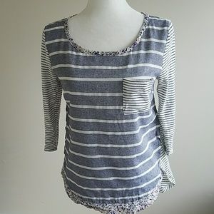 Anthropologie Postmark Small Striped Top