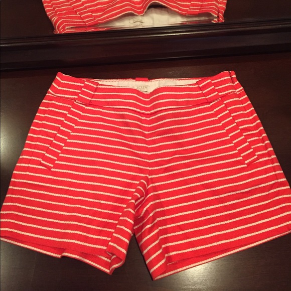 J. Crew Pants - J.Crew Shorts Coral Nautical Rope Stripes