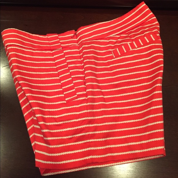 J.Crew Shorts Coral Nautical Rope Stripes - Picture 2 of 5