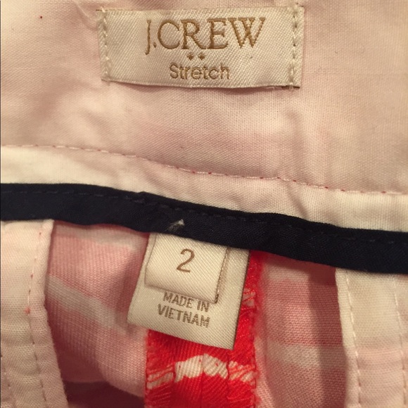 J.Crew Shorts Coral Nautical Rope Stripes - Picture 5 of 5