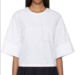 3.1 Phillip Lim Ghost Pocket White Poplin Boxy Top