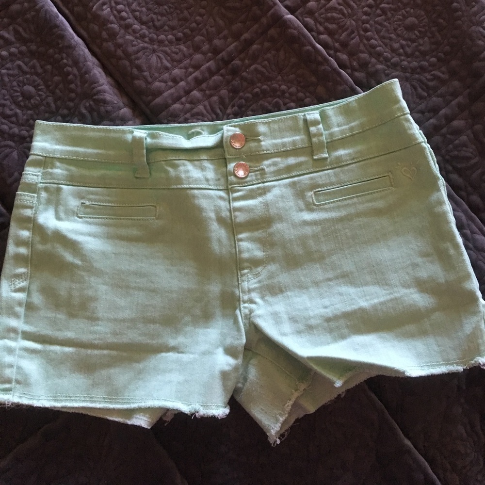 Like New Justice Shorts. Size 16 1/2. Mint Green