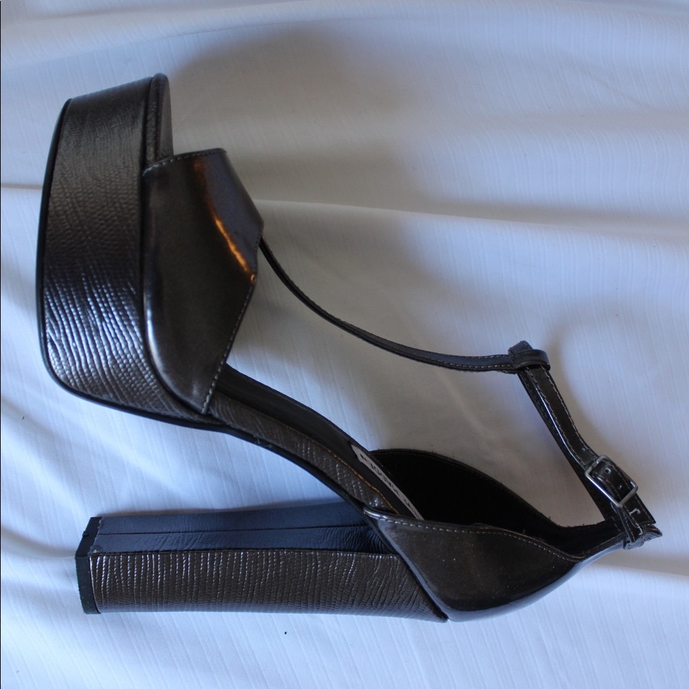Steve Madden Silver Platform Heels