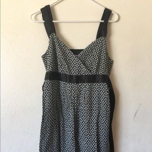 Black and white patterned summer dress