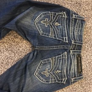 Rock revival bedazzled wide leg jeans