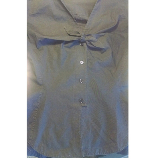 Byron Lars Black Cotton Long Sleeve Button Up Top - Picture 8 of 8