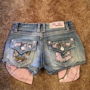 Pink camo shorts