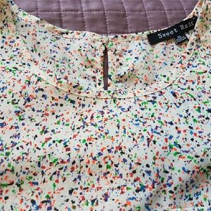 Sweet Rain confetti print top