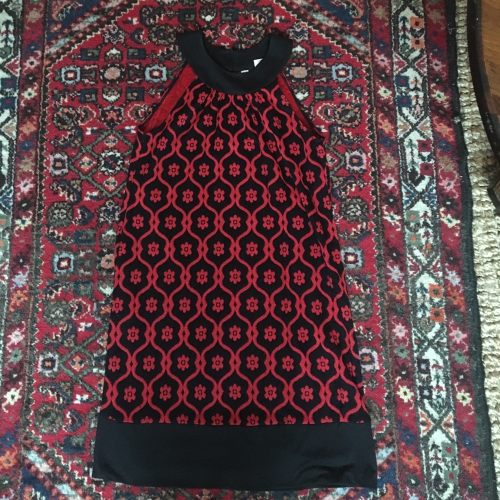 Red and black sundress, Lightweight cotton. Sz M.