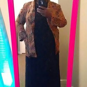 Gold Paisley Print Vintage Jacket