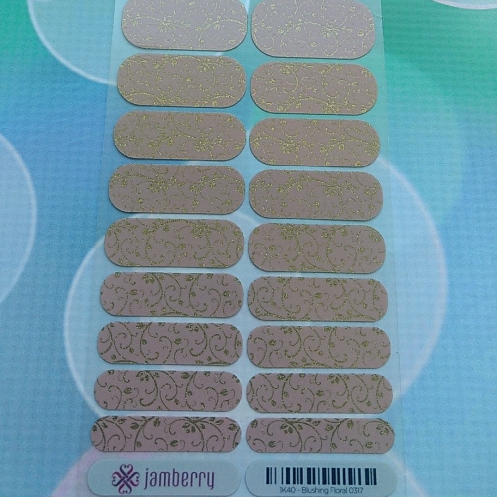 Jamberry blushing floral nail wraps