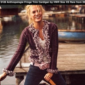Anthropologie fringe cardigan by HWR.