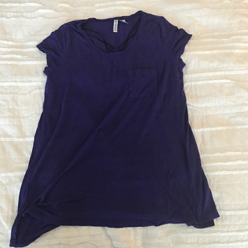 H&M Basics Purple Pocket T Shirt