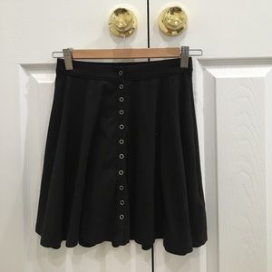 Black Button Up Skirt From Urban Outfitters