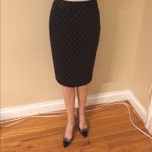 WHBM Sexy Polka Dot Pencil Skirt