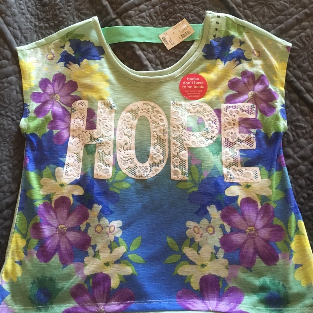 NWT Justice Top.  Size 16