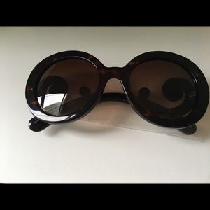 Prada spr 27n 2au-6s1 Havana oversized sunglasses