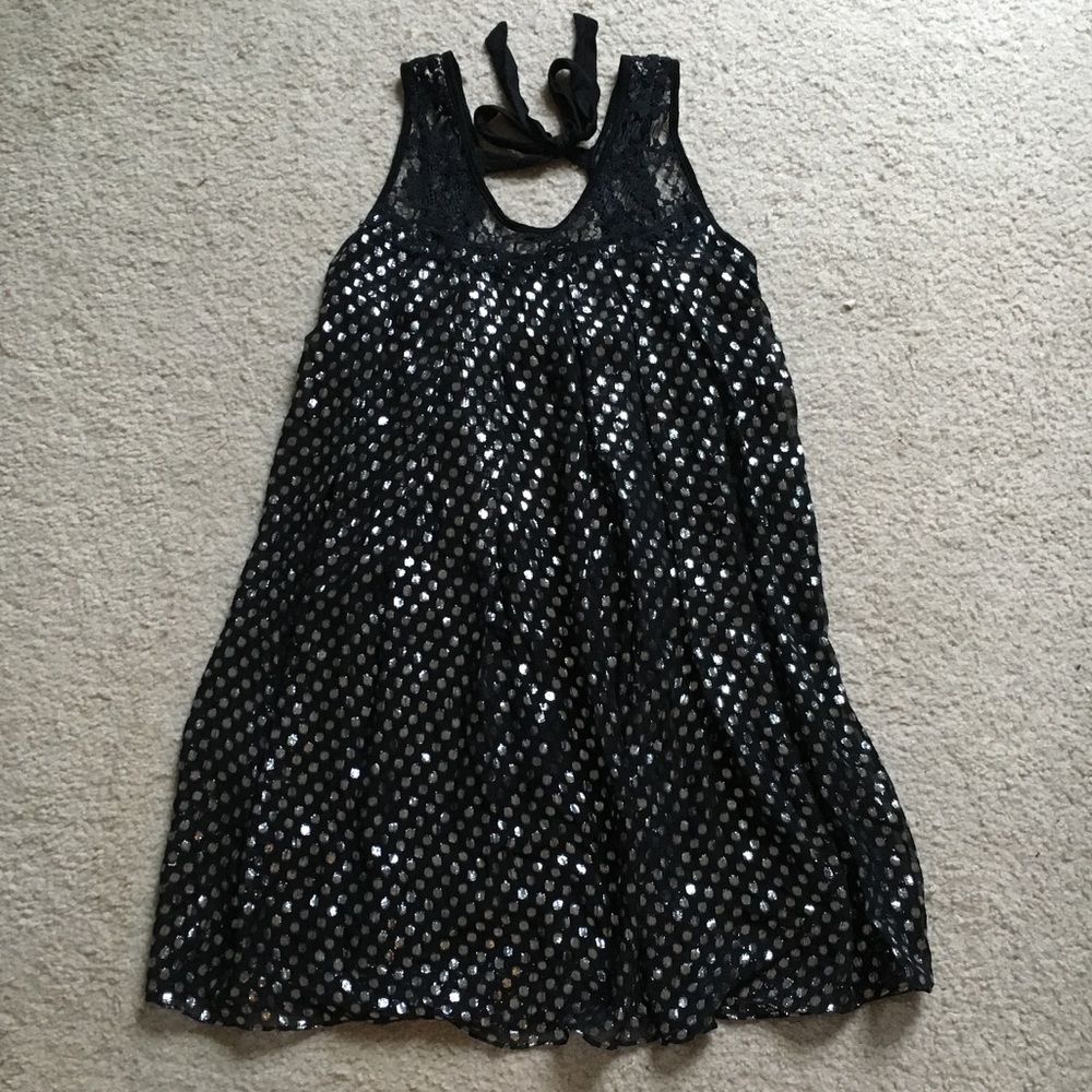 Lu Lu Lame sparkly flowy dress cocktail brunch