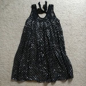 Lu Lu Lame sparkly flowy dress cocktail brunch