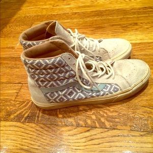 VANS high top sneakers, blue & white